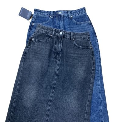 Denim | Femme Jupe longue en jean effilé Circolo Denim Denim